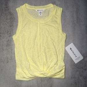 NEW Athleta Women's Yellow Breezy Twist Tank Size XXS